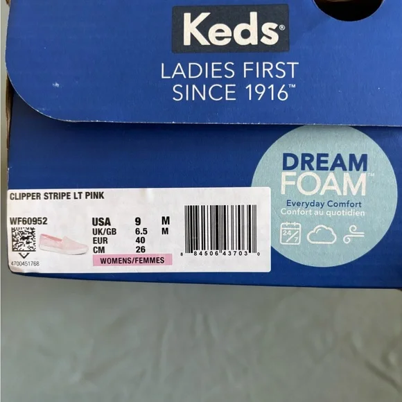 Keds Light Pink Clipper Stripe Slip-On Sneakers - Picture 6 of 6